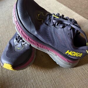 Hoka Women's Purple and Yellow Athletic Shoes